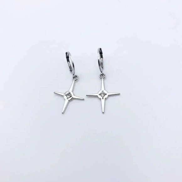 𝅺star Hoops Earrings - Picture 2 of 2